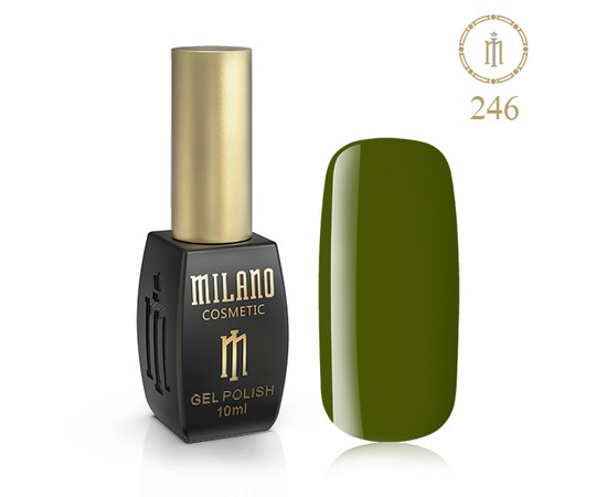 Изображение  Gel polish Milano Palette 10 №246 Olive, 10 ml, Volume (ml, g): 10, Color No.: 246