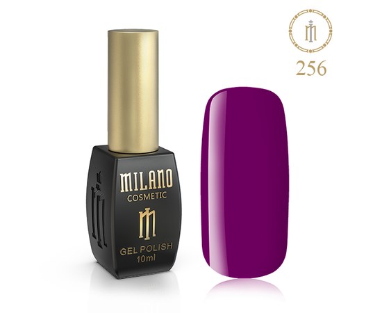 Зображення  Гель лак Milano Palette 10 №256 Амарантовий пурпурний, 10 мл, Об'єм (мл, г): 10, Цвет №: 256