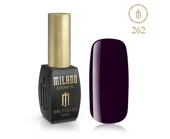 Изображение  Gel polish Milano Palette 10 №262 Very deep purple, 10 ml, Volume (ml, g): 10, Color No.: 262