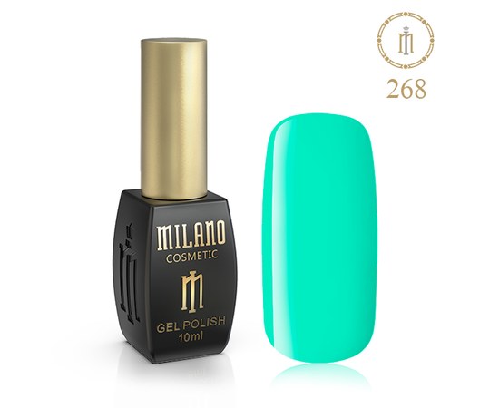 Изображение  Gel polish Milano Palette 10 №268 Caribbean green, 10 ml, Volume (ml, g): 10, Color No.: 268