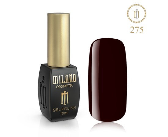 Изображение  Gel polish Milano Palette 10 №275 Red-brown, 10 ml, Volume (ml, g): 10, Color No.: 275