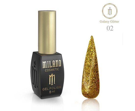 Изображение  Gel polish Milano Galaxy Glitter №02, 8 мл, Volume (ml, g): 8, Color No.: 2