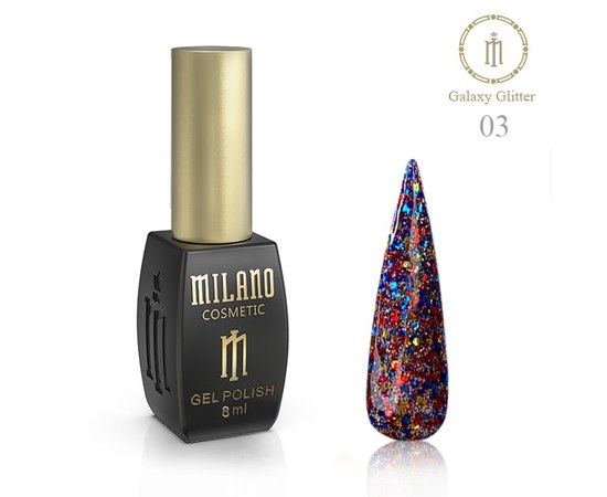 Изображение  Gel polish Milano Galaxy Glitter №03, 8 мл, Volume (ml, g): 8, Color No.: 3