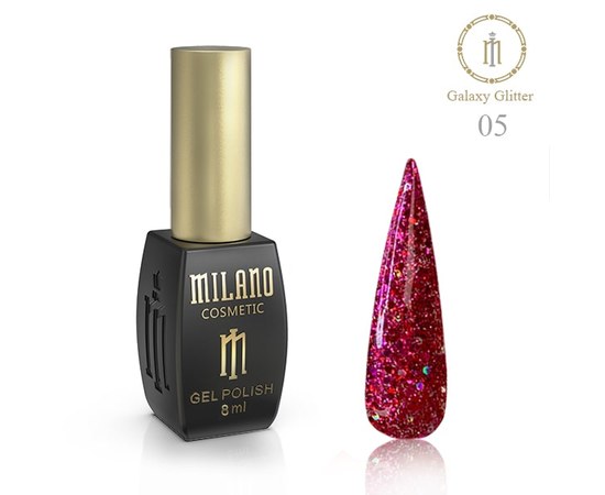 Изображение  Gel polish Milano Galaxy Glitter №05, 8 мл, Volume (ml, g): 8, Color No.: 5