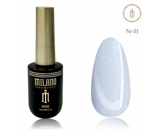 Изображение  Liquid polygel with shimmer Milano Liquid Shimmer Poly Gel No. 01, 15 ml, Color No.: 1