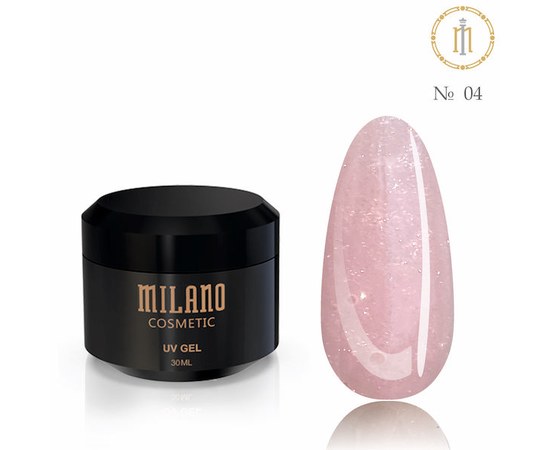 Изображение  Гель для наращивания с шимером Milano Shimmer №04, 30 мл, Цвет №: 04