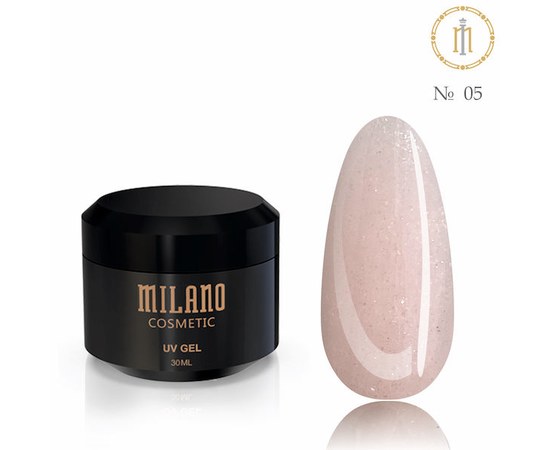 Изображение  Гель для наращивания с шимером Milano Shimmer №05, 30 мл, Цвет №: 05