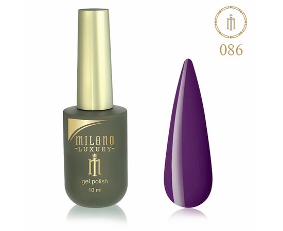 Изображение  Гель лак Milano Luxury №086 Светло-фиолетовый, 10 мл, Объем (мл, г): 10, Цвет №: 086