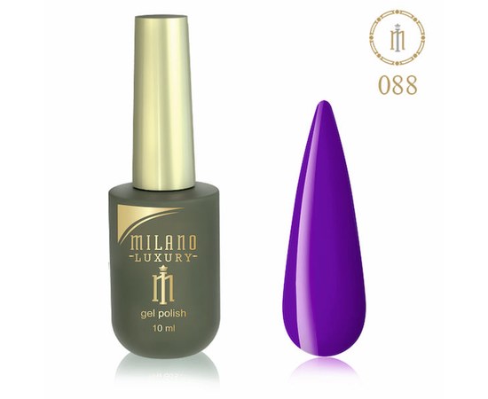 Зображення  Гель лак Milano Luxury №088 Насичений фіолетовий, 10 мл, Об'єм (мл, г): 10, Цвет №: 088