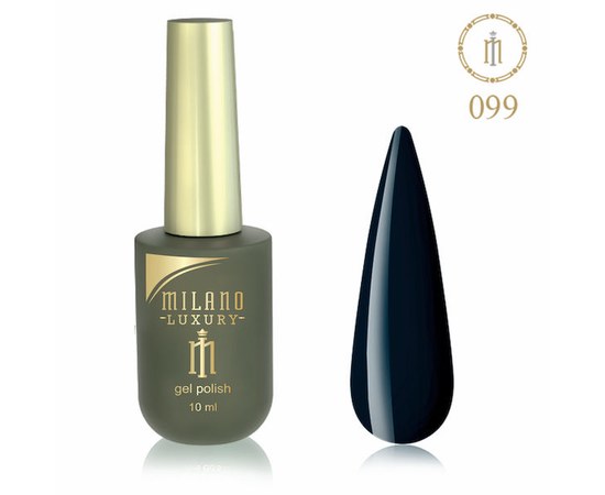 Изображение  Gel polish Milano Luxury №099 Black resin, 10 ml, Volume (ml, g): 10, Color No.: 99