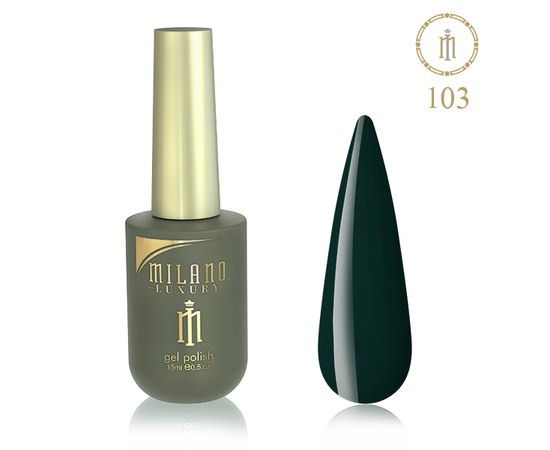 Изображение  Gel polish Milano Luxury №103 Dark blue midnight, 10 ml, Volume (ml, g): 10, Color No.: 103