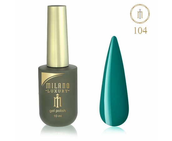 Зображення  Гель лак Milano Luxury №104 Зелений мох, 10 мл, Об'єм (мл, г): 10, Цвет №: 104