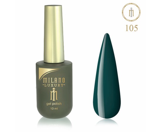 Изображение  Gel polish Milano Luxury №105 Blue spruce, 10 ml, Volume (ml, g): 10, Color No.: 105