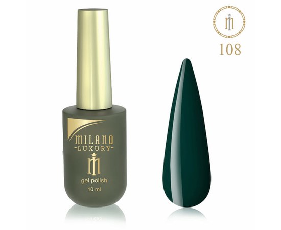 Изображение  Gel polish Milano Luxury №108 Coniferous, 10 ml, Volume (ml, g): 10, Color No.: 108