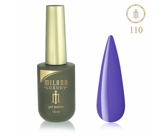 Изображение  Gel polish Milano Luxury №110 Azure gray, 10 ml, Volume (ml, g): 10, Color No.: 110