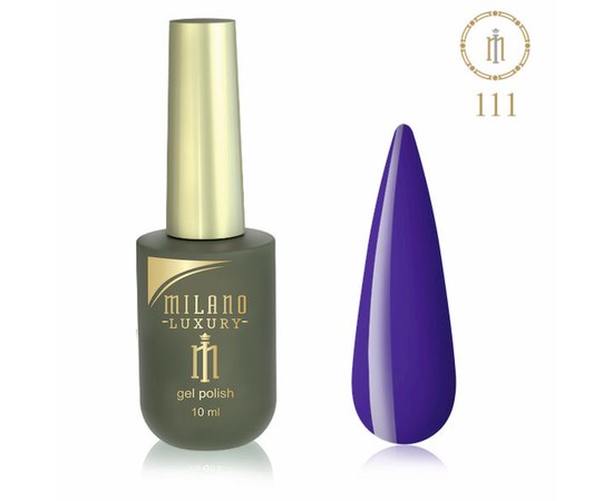 Зображення  Гель лак Milano Luxury №111 Пурпурно-синій, 10 мл, Об'єм (мл, г): 10, Цвет №: 111