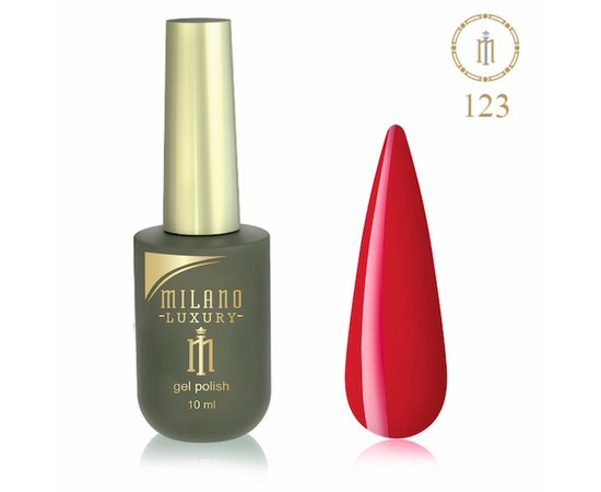 Изображение  Gel polish Milano Luxury №123 Alizarin red, 10 ml, Volume (ml, g): 10, Color No.: 123