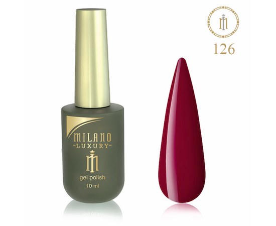 Изображение  Gel polish Milano Luxury №126 Falun red, 10 ml, Volume (ml, g): 10, Color: 126