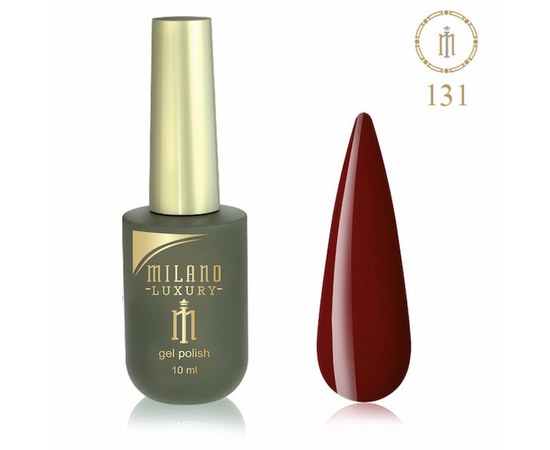Изображение  Гель лак Milano Luxury №131 Насыщенный красно-коричневый, 10 мл, Объем (мл, г): 10, Цвет №: 131