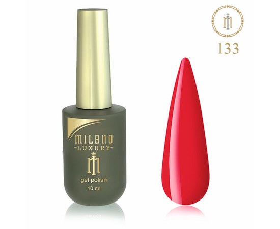 Изображение  Gel polish Milano Luxury №133 Cherry tomato, 10 ml, Volume (ml, g): 10, Color No.: 133
