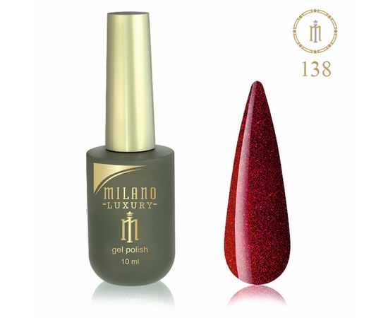 Изображение  Gel polish Milano Luxury №138 Red star, 10 ml, Volume (ml, g): 10, Color No.: 138