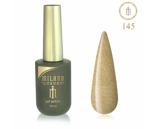 Зображення  Гель лак Milano Luxury №145 Золотий пісок, 10 мл, Об'єм (мл, г): 10, Цвет №: 145