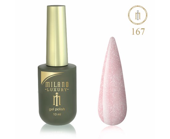 Изображение  Гель лак Milano Luxury №167 Облачно-розовый цвет, 10 мл, Объем (мл, г): 10, Цвет №: 167