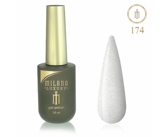 Изображение  Gel polish Milano Luxury №174 Silver frost, 10 ml, Volume (ml, g): 10, Color No.: 174