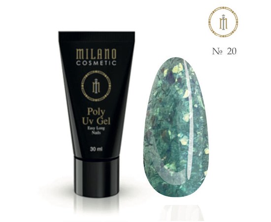 Изображение  Polygel Milano Poly Gel Neon No. 20, 30 ml, Color: 20