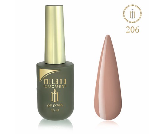 Изображение  Gel polish Milano Luxury №206 Sapodilla, 10 ml, Volume (ml, g): 10, Color No.: 206