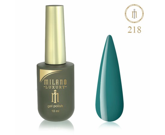 Изображение  Gel polish Milano Luxury №218 Viridian, 10 ml, Volume (ml, g): 10, Color No.: 218