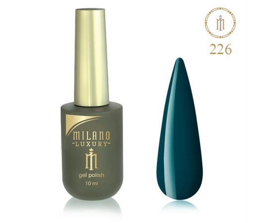 Изображение  Gel polish Milano Luxury №226 spruce shade color, 10 ml, Volume (ml, g): 10, Color No.: 226