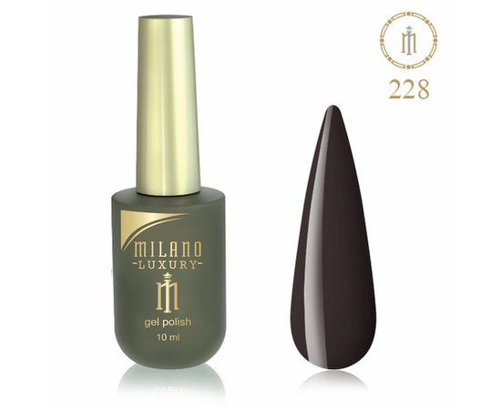 Изображение  Gel polish Milano Luxury №228 Walnut brown, 10 ml, Volume (ml, g): 10, Color No.: 228