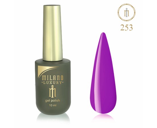 Изображение  Гель лак Milano Luxury №253 Бледный фиолетово-красный, 10 мл, Объем (мл, г): 10, Цвет №: 253