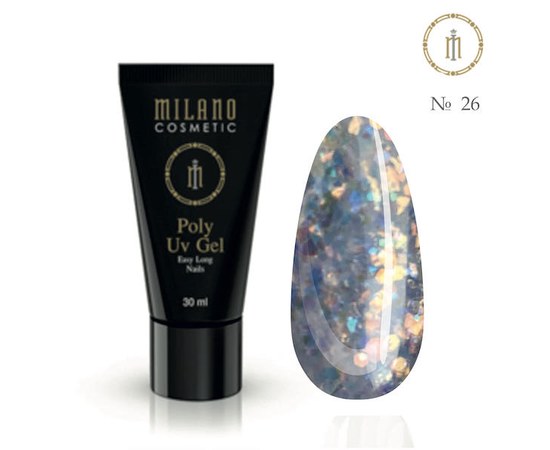 Изображение  Полигель Milano Poly Gel Neon №26, 30 мл, Цвет №: 26