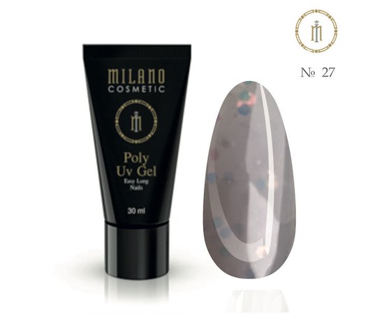 Изображение  Polygel Milano Poly Gel Neon No. 27, 30 ml, Color: 27