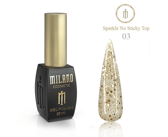 Изображение  Top without a sticky layer Milano Top Sparckle No Sticky No. 03, 10 ml, Color No.: 3