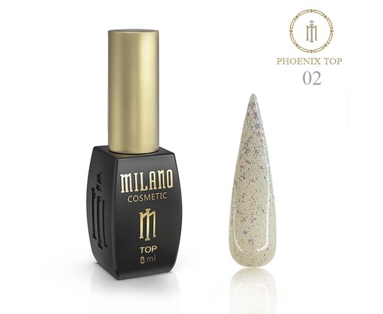 Изображение  Top for gel polish Milano Top Phoenix No. 02, 8 ml, Color No.: 2