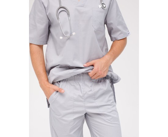 Изображение 4 Medical suit for men Granite gray s. 46, "WHITE ROBE" 130-328-710, Size: 46, Color: grey