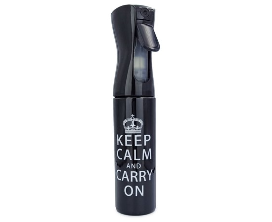 Изображение  Spray gun for a hairdresser, barbershop 300 ml, black and white inscription