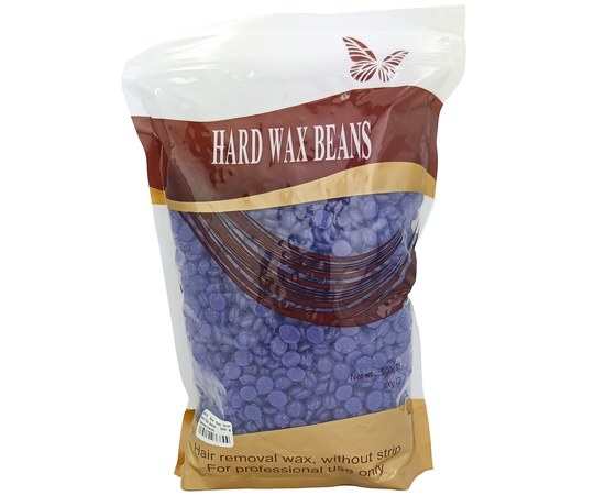Изображение  Воск 0,5 кг в гранулах для депиляции Hard Wax Beans, Лаванда (синий)
