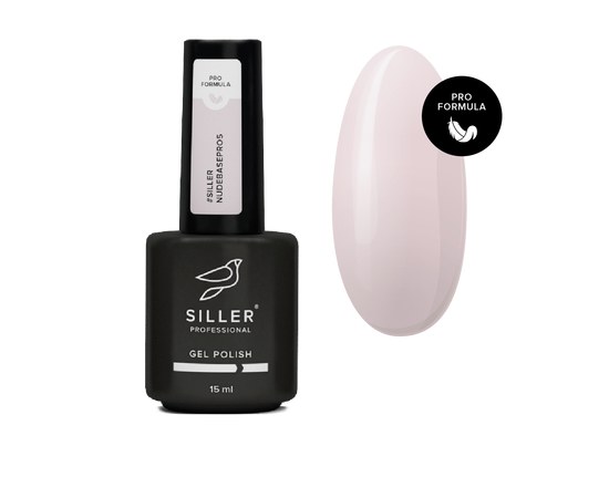 Изображение  Siller Nude Base Pro №5 камуфлирующая цветная база (розово-лавандовый), 15 мл, Объем (мл, г): 15, Цвет №: 05