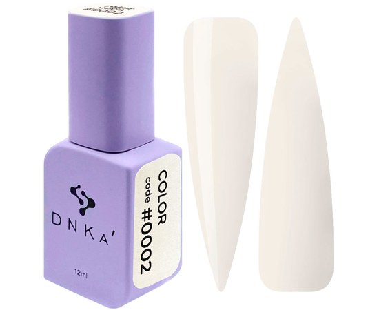 Изображение  Gel polish DNKa' Color No. 0002 milky, 12 ml, Volume (ml, g): 12, Color No.: 0002