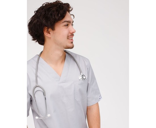 Изображение 3 Medical suit for men Granite gray s. 46, "WHITE ROBE" 130-328-710, Size: 46, Color: grey