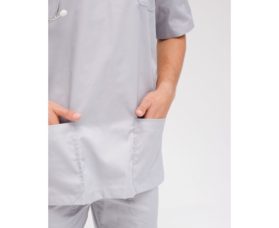 Изображение 6 Medical suit for men Granite gray s. 46, "WHITE ROBE" 130-328-710, Size: 46, Color: grey