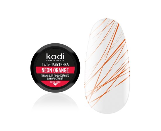 Изображение  Spider gel for nails Kodi Spider Gel Neon Orange, 4 ml, Volume (ml, g): 4, Color No.: Orange