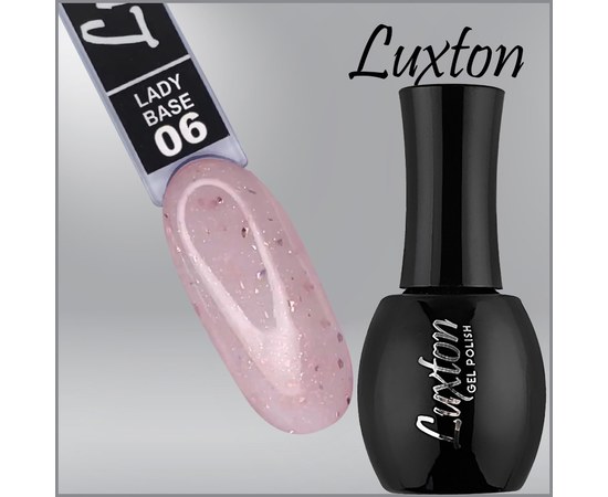 Изображение  Камуфлирующая база LUXTON Lady Base №006 молочный с розовым шиммером и розовой поталью, 15 мл, Объем (мл, г): 15, Цвет №: 006