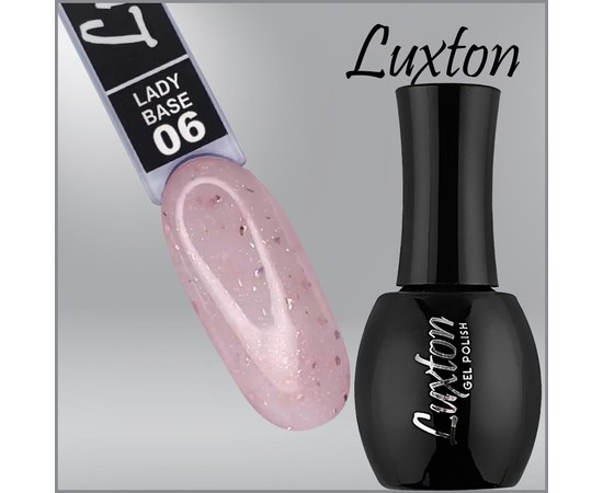 Изображение  Камуфлирующая база LUXTON Lady Base №006 молочный с розовым шиммером и розовой поталью, 15 мл, Объем (мл, г): 15, Цвет: 006