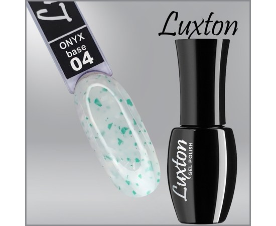 Изображение  Камуфлирующая база LUXTON Onyx Base №004 белая с зеленой поталью, 10 мл, Объем (мл, г): 10, Цвет №: 004