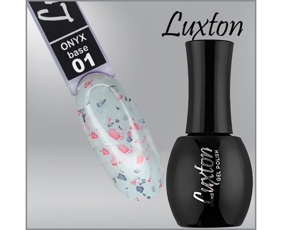 Изображение  Camouflage base LUXTON Onyx Base No. 001 gray with red-gray gold leaf, 15 ml, Volume (ml, g): 15, Color No.: 1